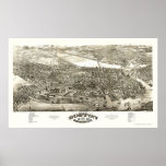 Boston, MA Panoramic Map - 1880 Posters
