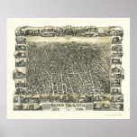 Boston, MA Panoramic Map - 1888 Posters