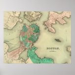 Boston Map - 1838 posters