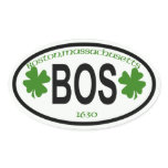 boston,mass city tag oval sticker