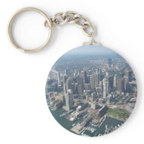 Boston Mass Skyline Keychains