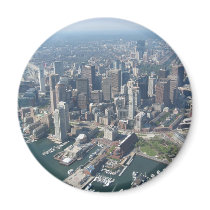 Boston Mass Skyline Magnet
