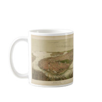 Boston Massachusetts in 1877 North Birds Eye View Mugs
