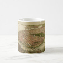 Boston Massachusetts in 1877 North Birds Eye View Mug