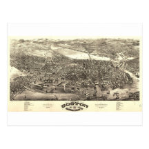 Boston, Massachusetts in 1880 Post Card