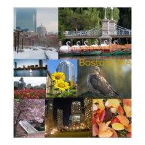Boston, Massachusetts Photo Collage posters