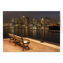 Boston, Massachusetts skyline 3 Greeting Cards
