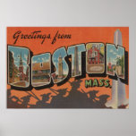 Boston, MassachusettsLarge Letter Scenes 2 Print