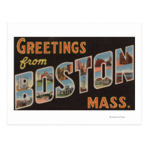 Boston, MassachusettsLarge Letter Scenes 3 Postcard