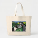 boston meets schnauzer canvas bag