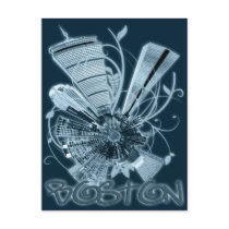 BOSTON MINI PLANET POSTCARD