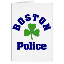 BOSTON Police Greeting Card