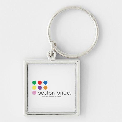 Boston Pride Square Keychain