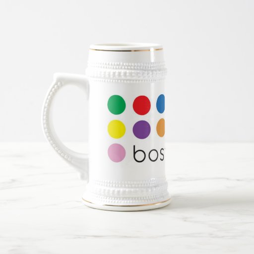 Boston Pride White Stein Coffee Mug