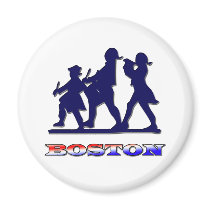 Boston Red White and Blue Fridge Magnets