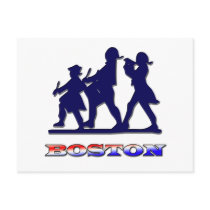 Boston Red White and Blue postcards