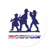 Boston Red White and Blue stickers by yourcity Boston Red White and Blue stickers