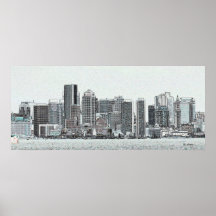 Boston Sketch Poster