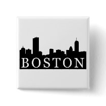 Boston Skyline Button