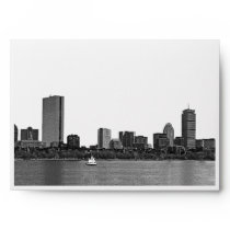 Boston Skyline Etched Look A7 5x7 Envelopes