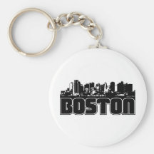 Boston Skyline Keychain