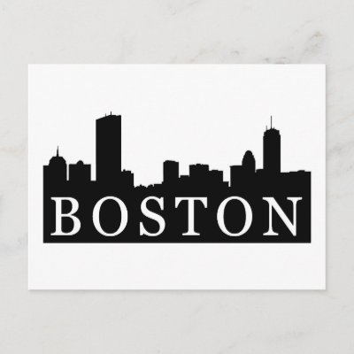 Boston Skyline Postcards by