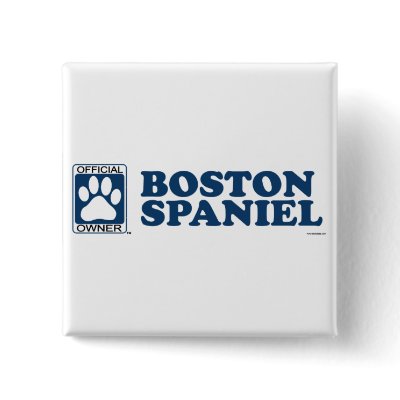 Boston Spaniel Blue Pin by GenuineDogOwner