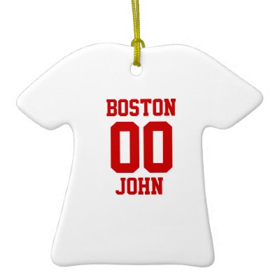 Boston Sports Jersey Template Ornaments