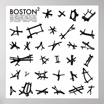 Boston Squared Poster by axismaps
