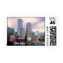Boston Stormy Skyline postage by litabug Boston Stormy Skyline postage