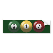 Boston Strong 617 Billiards Bumper Sticker