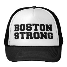 boston strong black text hat
