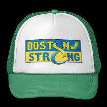 Boston Strong Blue & Yellow Ribbon Hat hats