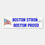 Boston Strong Boston Proud with USA American Flag Bumper Sticker