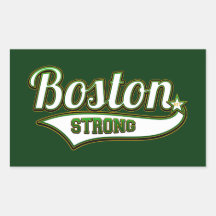 Boston Strong Irish GREEN Rectangular Stickers