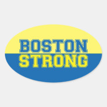 Boston Strong Oval Stickers