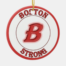 Boston Strong Round Ornament