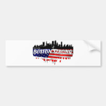 Boston Strong Run Bumper Sticker