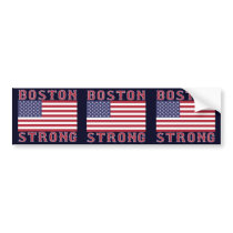 BOSTON STRONG U.S. Flag 3-in-1 Bumper Sticker