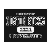 Boston Sucks University Dark postcards