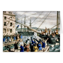 Boston Tea Party Card Vintage