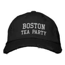 BOSTON, TEA PARTY embroidered hats by mike3488 BOSTON, TEA PARTY embroidered hats