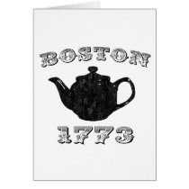 boston tea party greeting card