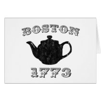 boston tea party greeting card