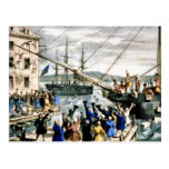 Boston Tea Party Postcard Vintage