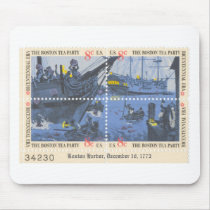 boston tea party stamp pad mouse mat