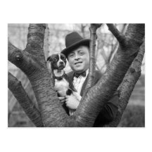 Boston Terrier, 1920s Postcard