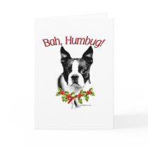 Boston Terrier Bah Humbug cards