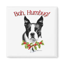 Boston Terrier Bah Humbug Magnet