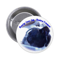 Boston Terrier:  Beauty, Love, Joy buttons